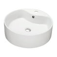 thumbnail image 2 of Dawn USA  Vessel Above-Counter Round Ceramic Art Basin with single hole for faucet and Overflow, 2 of 3