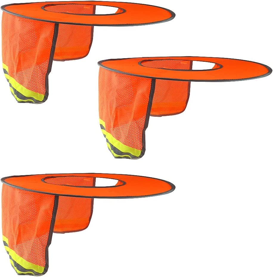 3 Pack Hard Hat Sun Shade Full Brim Mesh Neck Shield Sun Visor with