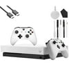 Microsoft Xbox One X 1TB Gaming Console White with 2 Controller HDMI Cleaning Kit