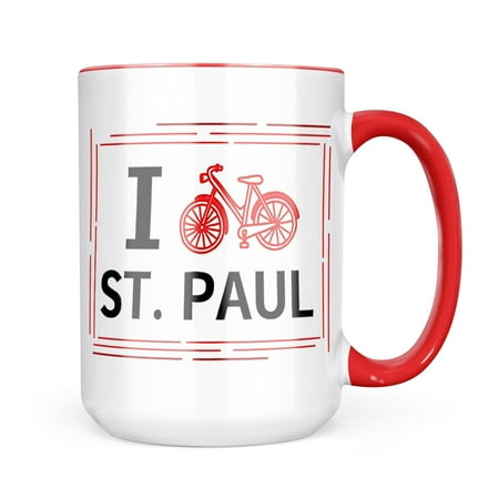 

Neonblond I Love Cycling City St. Paul Mug gift for Coffee Tea lovers