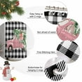 thumbnail image 4 of Christmas Pink Truck Shower Curtain, 36" x 72", Xmas Green Tree Black Buffalo Plaid Winter Waterproof Bathroom Curtain Washable Shower Curtain Set with 12 Hooks, 4 of 6