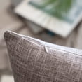 thumbnail image 6 of Phantoscope Textural Faux Linen Series Square Decorative Throw Pillow Cusion for Couch, 18" x 18", Light Gray, 2 Pack, 6 of 6