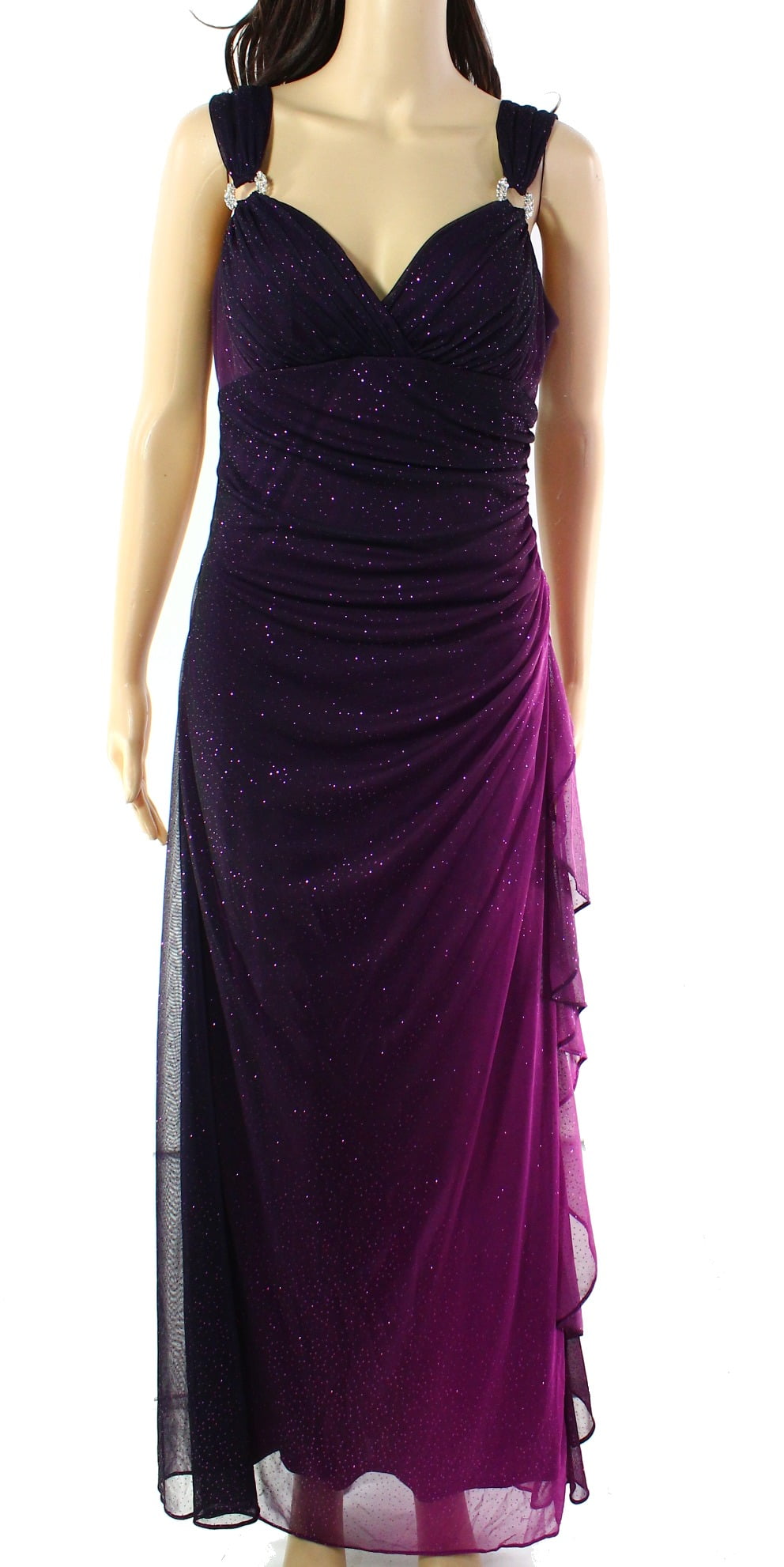 betsy and adam glitter print gown