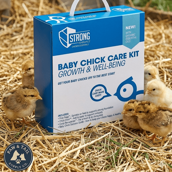 Strong Animals Baby Chick Care Kit – Starter Kit for Baby Chicks, Digestive & Immune Support, Poultry Supplement Bundle