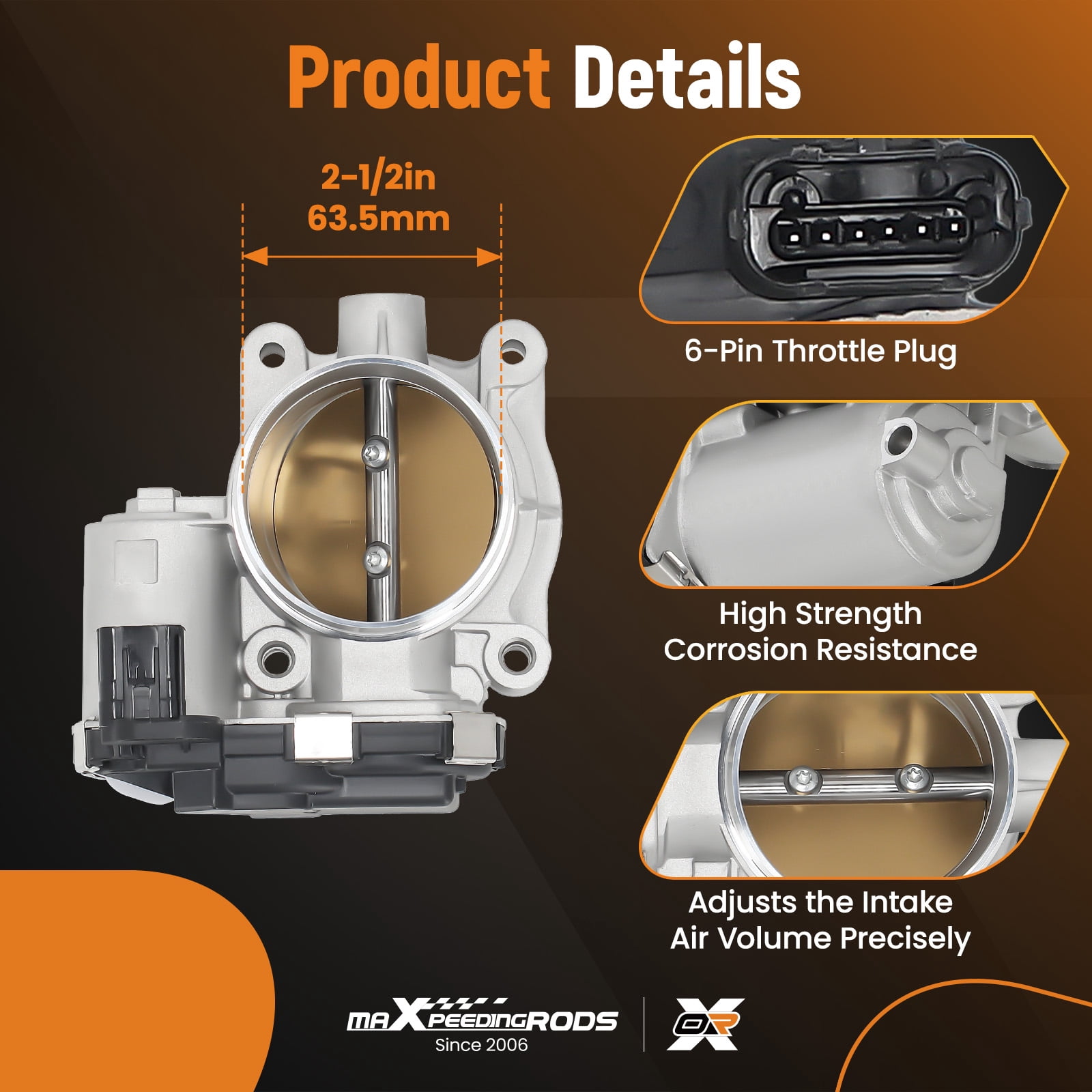 maXpeedingrods Electronic Throttle Body for Buick Envision 2017-2020 LaCrosse 2018-2019 Cadillac ATS 2013-2016, for Chevrolet Colorado Impala Malibu Limited, for GMC Acadia Canyon, 12627217 12669073
