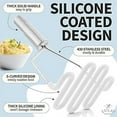 thumbnail image 3 of Zulay Kitchen Non-Scratch Potato Masher Kitchen Tool - Durable Stainless Steel Wrapped In Premium Silicone Mashed Potatoes Masher - White, 3 of 6