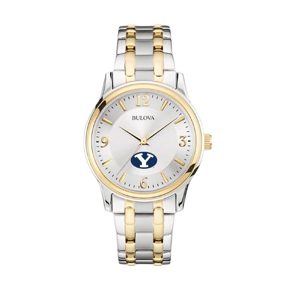 Bulova Silver/Gold BYU Cougars Classic Two-Tone Round Watch