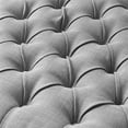 thumbnail image 5 of Posh Living Courtney Linen Fabric Cocktail Ottoman with Nailhead in Light Gray, 5 of 6