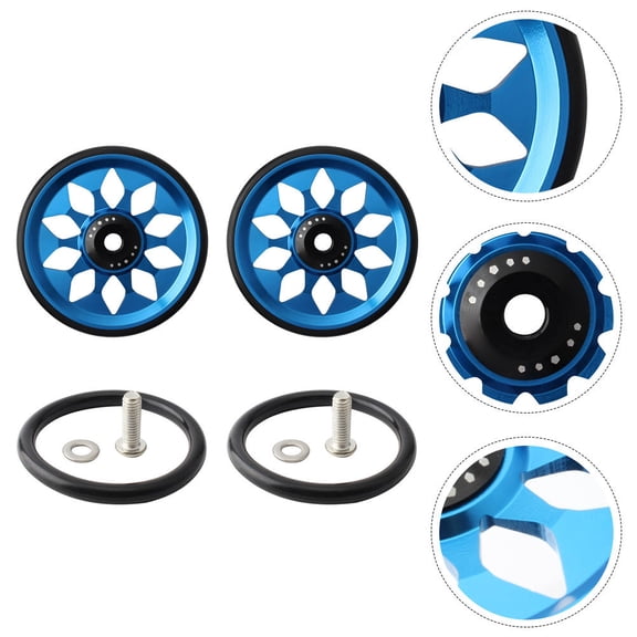 COSMOBETTY Blue Lightweight Aluminum Alloy Folding Bike Wheel for Easy Riding 1 Set