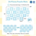 thumbnail image 3 of 26PCS ABC Alphabet EVA Foam Play Mat, 31.75×31.75×1.02cm BPA-Free Non-Slip Floor Tiles for 10+ Months, Blue+White, 3 of 9