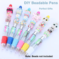 thumbnail image 4 of 24Pcs Multi-Color Beaded Pens 4-In-1 Colorful Retractable Ballpoint DIY Making Kit for Office, 4 of 8