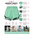 thumbnail image 6 of Women’s 2-in-1 Workout Shorts, High Waisted Athletic Running Shorts with Built-in Liner Pocket, Nylon Spandex Quick Dry Gym Yoga Training Shorts, 6 of 6