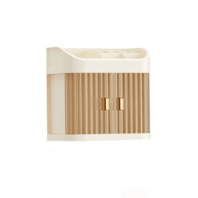 Vitrina Cosméticos 3 Capas Organizador Cuidado La Piel para Tocador Encimera Baño (Beige)