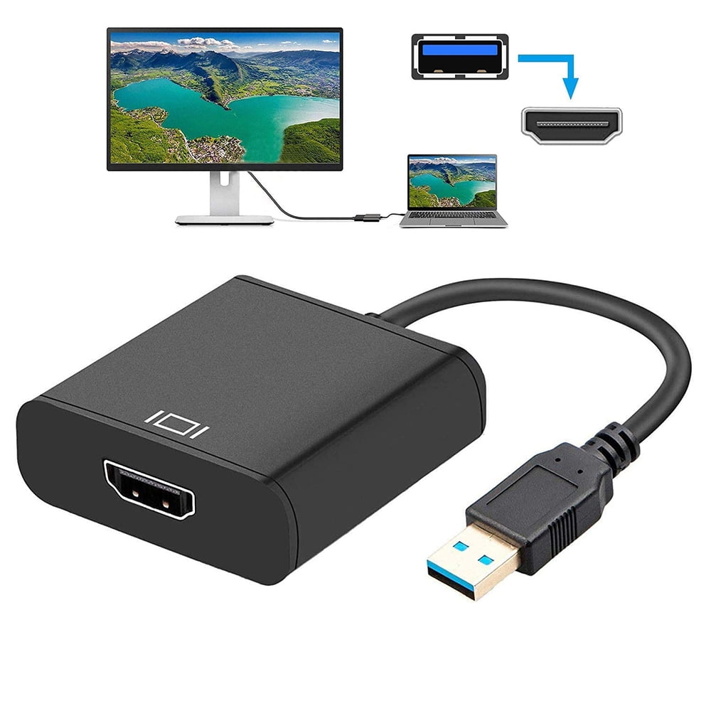 Compatible with Windows XP/7/8/8.1/10 USB 3.0 to HDMI 1080P Video Graphics Cable Converter with Audio Output for Multiple Monitors USB to HDMI Adapter NO MAC & Vista 
