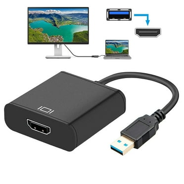 USB to HDMI Adapter, Full HD 1080P USB to HDMI Video Adapter with Audio Output, Compatible with Windows XP 7/8/8.1/10 (Not Support Mac & Vista)