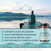 Magnesium Ashwagandha Calming Supplement for Adults | Magnesium Supplement to Support Rest, Calm Mood, Muscle Health & Stress Relief | 120 Ct