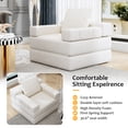 thumbnail image 5 of Single sofa chair that converts to a single sofa bed for living room, guest room, playroom, white, 5 of 11