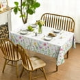 thumbnail image 2 of Spring Tablecloth 60×84 Inch, Wildflowers Floral Butterfly Washable Table Cover for Party Picnic Dinner Decor, 2 of 6