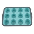 thumbnail image 1 of Molde de silicona plegable para magdalenas, molde para pasteles reutilizable y antiadherente para pasteles y repostería de cocina, 1 of 5