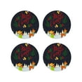 thumbnail image 2 of Balery 4 Pcs Merry Christmas Elkleather Coasters Set, Drink Table Cup Coasters For Living Room Kitchen Coffee Decor, 2 of 9