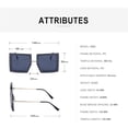 thumbnail image 3 of Lunettes de Soleil Rétro pour Hommes et Femmes, Style Rue, Vacances en Plein Air, Plage (Couleur : D, Taille : Moyen), 3 of 4