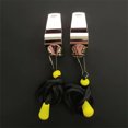 thumbnail image 5 of Paquete de 6 silbatos deportivos de acero inoxidable con cordón, silbatos de sonido fuerte y nítido a granel ideal para entrenadores, árbitros y oficiales, 5 of 5