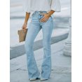 thumbnail image 5 of aPAY Jeans for Women Long Denim Flare Pants Casual and Versatile for Daily Travel Regular Size, 5 of 7