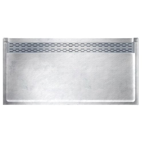 Swan SB03464.130 Solid Surface Wide Trough Drain Shower Base, 34-in L X 64-in H X 5.33-in H, Ice 34-in L X 64-in H X 5.33-in H Ice