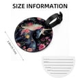 thumbnail image 5 of Unicorn 2Pcs PU Leather Round Luggage Tags with Privacy Cover and Name ID Tag for Suitcase, Handbags, Backpacks, School Bags, 5 of 6