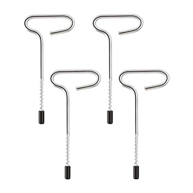 Anclas de pesca en hielo Anclas de chabolas de hielo Roscadas de metal resistente Práctico refugio para pesca en hielo Estacas de tienda de anclaje , 4 piezas