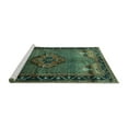 thumbnail image 2 of Ahgly Company Machine Washable Indoor Rectangle Persian Turquoise Blue Traditional Area Rugs, 8' x 12', 2 of 4