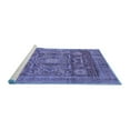 thumbnail image 2 of Ahgly Company Machine Washable Indoor Round Abstract Blue Modern Area Rugs, 7' Round, 2 of 4
