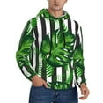 thumbnail image 2 of Haiem Palm Greenery Patterned Men's Hoodie with Kangaroo Pocket - Ideal Pullover Sweatshirt for Daily Wear, Travel, and Home-Medium, 2 of 7