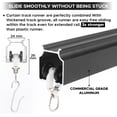 thumbnail image 4 of Ceiling Curtain Track Set - 3ft-16.4ft / 5 Meter - Ceiling Track for Curtains-Room Divider - Curtain Track Ceiling Mount For Living Room Bedroom Drop Ceiling Shower-Ceiling Track System  Black, 4 of 12