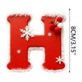 thumbnail image 3 of 26 Letter Personalized Christmas Tree Ornaments - Red & White Velvet Fur Trim with Snowflake Design,Alphabet Hanging Decorations for Xmas Tree,2025 Christmas Initials Decor, 3 of 3