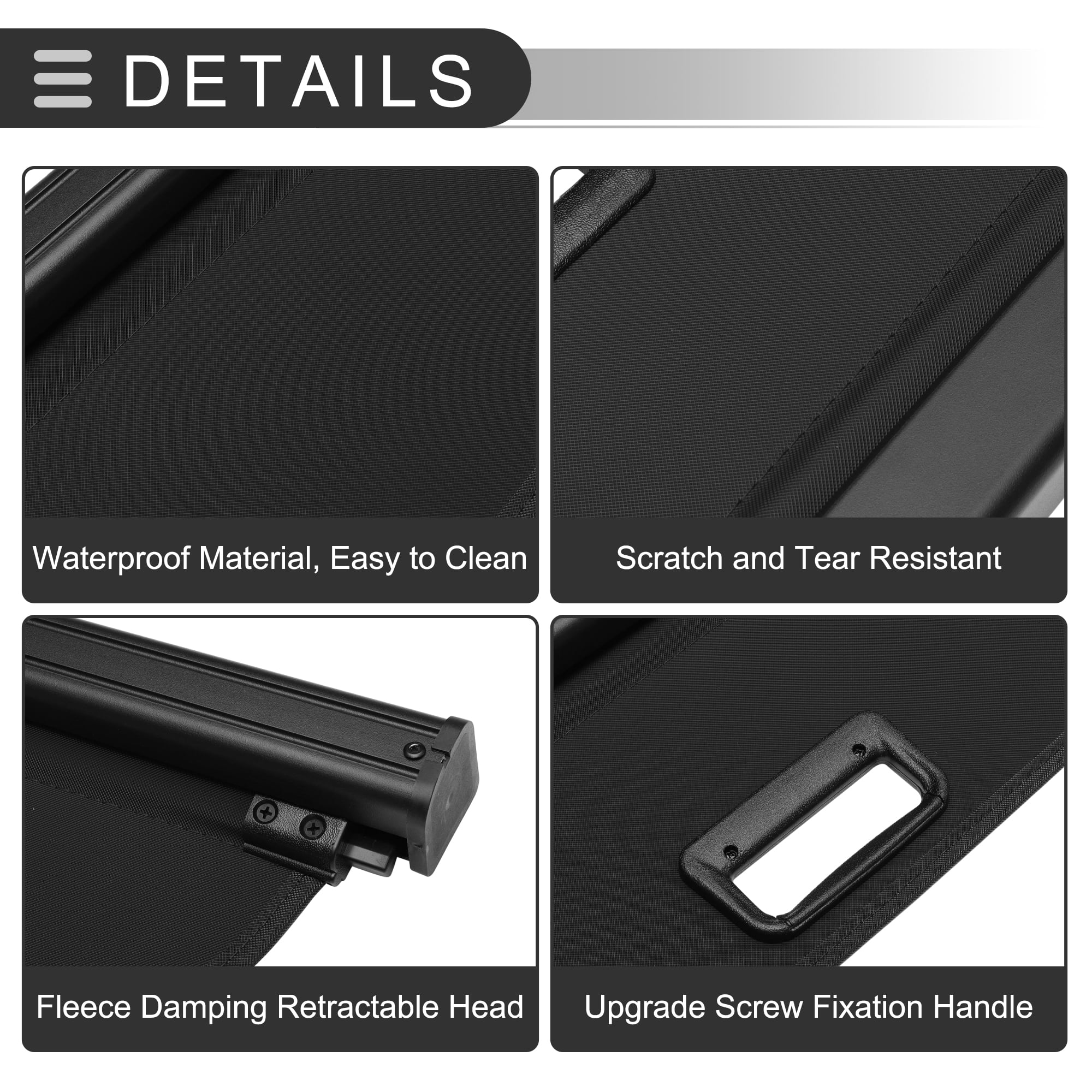 Unique Bargains Retractable Cargo Cover for Honda Rear Trunk Parcel Security Shade Black