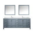 thumbnail image 2 of Dark Grey Double Bath Vanity 84 In. W X 22 D With Marble Top & Faucet - 34 Mirrors, And Scratch- 84" 22" Vanity, Top, Included, 34" Mirrors Stain- For Long-term Durability, 2 of 7