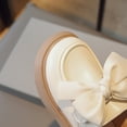 thumbnail image 7 of LNMQLPDBS Little Girl Shoes Solid Color Leather Shoes 1-12 Year Old Middle School Girls Single Shoe Girls Bow Knot Comfort Soft Sole Non-Slip Dressy Shoes Match with School Uniform Girls Summer Shoes, 7 of 7