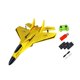 thumbnail image 5 of Avión de control remoto de 2 canales, avión de combate anticolisión, juguete volador para exteriores amarillo 3 batería, 5 of 9
