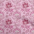 thumbnail image 1 of oneOone Velvet Light Pink Fabric Jacobean Floral Craft Projects Decor Fabric Printed By The Yard 58 Inch Wide, 1 of 4