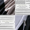 thumbnail image 4 of Beartech 3 Pcs American Flag Bedding Set Queen Size Holiday American Flag Duvet Cover American Flag Quilt Cover BLue Black Gray Stripe Independence Day Decor, 4 of 9