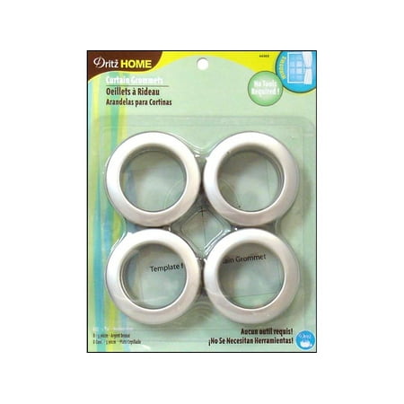 dritz home grommets curtain 1 9/16" brushed silver - walmart dritz home grommets curtain 1 9/16" brushed silver - walmart