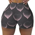 thumbnail image 2 of Goofa pink hearts Printed Workout Shorts Women Seamless Scrunch Butt Lifting High Waisted Gym Booty Shorts Elastic Workout Shorts-XX-Large, 2 of 8