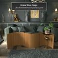 thumbnail image 2 of 2 ft. Short Bamboo Wave Screen in Natural with Portable Desktop Design, 2 of 7