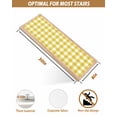 thumbnail image 4 of Yellow Gradient Stair Treads for Wooden Steps Indoor Runner Rug Carpet, Farm Plaid Buffalo Checkered Gingham 4 Pieces Peel and Stick Staircase Step Treads Covers Washable Throw Door Mats, 30"x8", 4 of 6