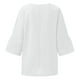 thumbnail image 5 of Tops de Mujer Elegantes Blusas Casuales Camisas de Moda Mangas Recortadas Cuello Redondo Línea de Algodón Camisa Suelta Blusa Odeerbi  ODB154961, 5 of 7