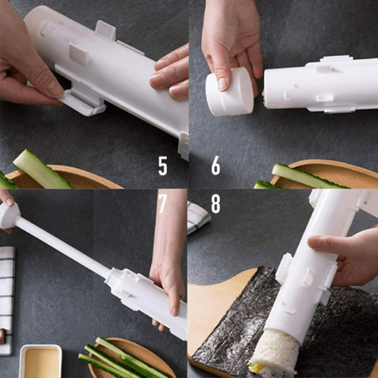 New Diy Sushi Making Kit Roller Rice Mold Bazooka Vegetable Meat