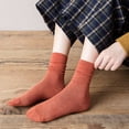 thumbnail image 4 of 1 par de calcetines de mujer de tubo medio sin olor, retro, color sólido, alta elasticidad, antideslizantes, transpirables, suaves, absorbentes del sudor, antiencogimiento, calcetines deportivos de, 4 of 8