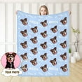 thumbnail image 3 of Custom Pet Photo Blanket, Customized Cat Face Blankets with Names, Personalized Picture Blanket, Pets on Blanket, Personalized Mothers Day, Gift for Pet Lover, 3 of 6
