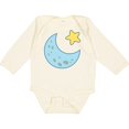 thumbnail image 3 of Inktastic Moon and Star Boys or Girls Long Sleeve Baby Bodysuit, 3 of 5